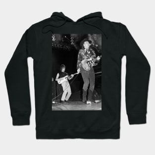 Jeff Beck and Stevie Ray Vaughan BW Photograph Hoodie